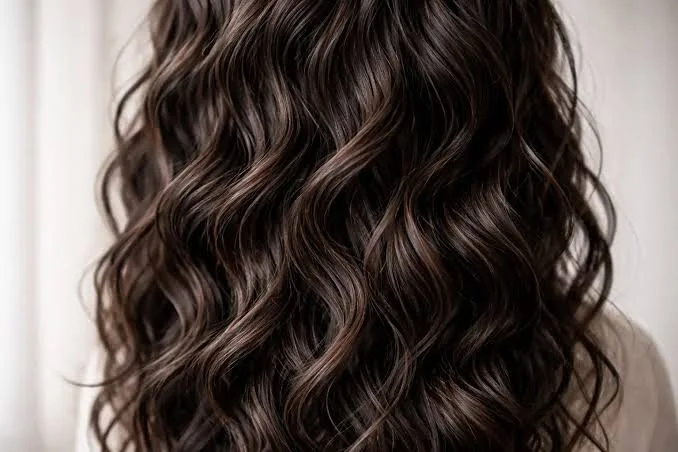 2b hair with a defined wavy texture and natural movement