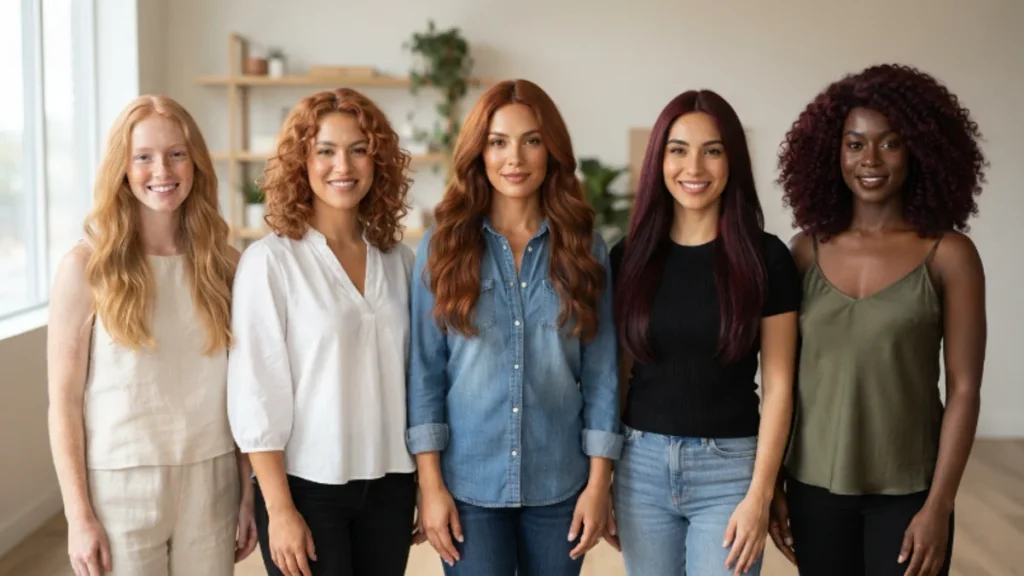 Red, Copper, and Burgundy hair color ideas