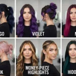 Hair color ideas chart showing how natural starting depth affects the final shade