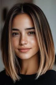 Light brown hair with natural long waves and warm face framing pieces that create soft movement