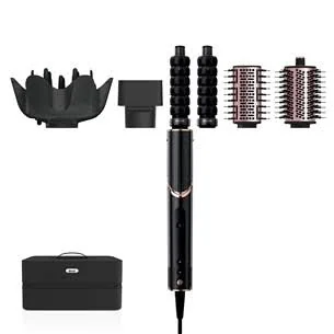 Shark hair dryer FlexStyle shown with styling attachments for drying, smoothing and curling